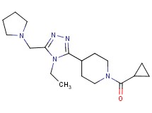 1-(cyclopropylcarbonyl)-4-[4-ethyl-5-(pyrrolidin-1-ylmethyl)-4H-1,2,4-triazol-3-yl]piperidine