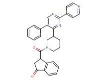 3-({3-[5-phenyl-2-(4-pyridinyl)-4-pyrimidinyl]-1-piperidinyl}carbonyl)-1-indanone