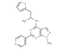 1-methyl-N-[1-methyl-2-(2-thienyl)ethyl]-6-(4-pyridinyl)-1H-pyrazolo[3,4-d]pyrimidin-4-amine