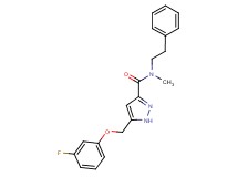 5-[(3-fluorophenoxy)methyl]-N-methyl-N-(2-phenylethyl)-1H-pyrazole-3-carboxamide