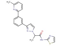 2-{3-[3-(6-methyl-2-pyridinyl)phenyl]-1H-pyrazol-1-yl}-N-1,3-thiazol-2-ylpropanamide
