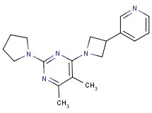 4,5-dimethyl-6-[3-(3-pyridinyl)-1-azetidinyl]-2-(1-pyrrolidinyl)pyrimidine