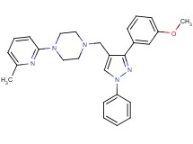 1-{[3-(3-methoxyphenyl)-1-phenyl-1H-pyrazol-4-yl]methyl}-4-(6-methyl-2-pyridinyl)piperazine