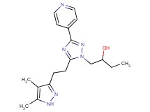 1-{5-[2-(4,5-dimethyl-1H-pyrazol-3-yl)ethyl]-3-pyridin-4-yl-1H-1,2,4-triazol-1-yl}butan-2-ol