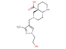 (4aS*,8aR*)-6-{[1-(2-hydroxyethyl)-3-methyl-1H-pyrazol-4-yl]methyl}octahydro-1,6-naphthyridine-4a(2H)-carboxylic acid