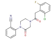 2-{4-[(2-chloro-6-fluorophenyl)acetyl]-2-oxo-1-piperazinyl}benzonitrile