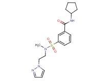 N-cyclopentyl-3-({methyl[2-(1H-pyrazol-1-yl)ethyl]amino}sulfonyl)benzamide