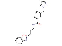 N-[3-(1,3-benzoxazol-2-yl)propyl]-3-(1H-pyrazol-1-ylmethyl)benzamide