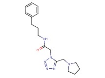 N-(3-phenylpropyl)-2-[5-(1-pyrrolidinylmethyl)-1H-tetrazol-1-yl]acetamide