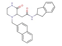 N-(2,3-dihydro-1H-inden-2-yl)-2-[1-(2-naphthylmethyl)-3-oxo-2-piperazinyl]acetamide