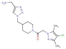 {[1-({1-[(4-chloro-3,5-dimethyl-1H-pyrazol-1-yl)acetyl]-4-piperidinyl}methyl)-1H-1,2,3-triazol-4-yl]methyl}amine trifluoroacetate