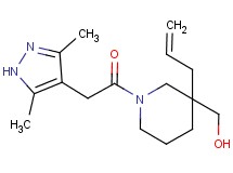 {3-allyl-1-[(3,5-dimethyl-1H-pyrazol-4-yl)acetyl]-3-piperidinyl}methanol