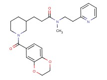 3-[1-(2,3-dihydro-1,4-benzodioxin-6-ylcarbonyl)-3-piperidinyl]-N-methyl-N-[2-(2-pyridinyl)ethyl]propanamide