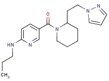 N-propyl-5-({2-[2-(1H-pyrazol-1-yl)ethyl]-1-piperidinyl}carbonyl)-2-pyridinamine