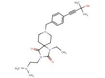 3-[2-(dimethylamino)ethyl]-1-ethyl-8-[4-(3-hydroxy-3-methyl-1-butyn-1-yl)benzyl]-1,3,8-triazaspiro[4.5]decane-2,4-dione