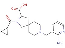 8-[(2-amino-3-pyridinyl)methyl]-2-(cyclopropylcarbonyl)-2,8-diazaspiro[4.5]decane-3-carboxylic acid