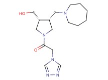 [(3R*,4R*)-4-(1-azepanylmethyl)-1-(4H-1,2,4-triazol-4-ylacetyl)-3-pyrrolidinyl]methanol
