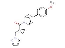 (3-endo)-3-(4-methoxyphenyl)-8-{[1-(1H-pyrazol-1-ylmethyl)cyclopropyl]carbonyl}-8-azabicyclo[3.2.1]octane