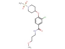 3-chloro-N-(3-methoxypropyl)-4-{[1-(methylsulfonyl)-4-piperidinyl]oxy}benzamide