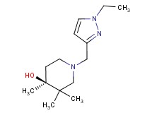 (4S*)-1-[(1-ethyl-1H-pyrazol-3-yl)methyl]-3,3,4-trimethylpiperidin-4-ol