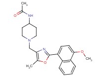 N-(1-{[2-(4-methoxy-1-naphthyl)-5-methyl-1,3-oxazol-4-yl]methyl}piperidin-4-yl)acetamide