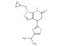 1-(cyclopropylmethyl)-4-(4-isopropyl-1,3-thiazol-2-yl)-1,4,5,7-tetrahydro-6H-pyrazolo[3,4-b]pyridin-6-one