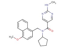 N-cyclopentyl-N-[(4-methoxy-1-naphthyl)methyl]-2-(methylamino)pyrimidine-5-carboxamide