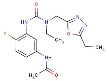 N-{3-[({ethyl[(5-ethyl-1,3,4-oxadiazol-2-yl)methyl]amino}carbonyl)amino]-4-fluorophenyl}acetamide