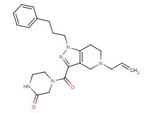 4-{[5-allyl-1-(3-phenylpropyl)-4,5,6,7-tetrahydro-1H-pyrazolo[4,3-c]pyridin-3-yl]carbonyl}-2-piperazinone