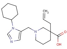 3-allyl-1-[(1-cyclohexyl-1H-imidazol-5-yl)methyl]-3-piperidinecarboxylic acid