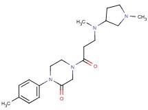 4-[N-methyl-N-(1-methyl-3-pyrrolidinyl)-beta-alanyl]-1-(4-methylphenyl)-2-piperazinone