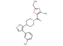 1-[(2-ethyl-4-methyl-1,3-oxazol-5-yl)carbonyl]-4-[4-(3-methylphenyl)-1H-pyrazol-5-yl]piperidine