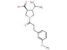 (3S*,4S*)-4-isopropyl-1-[3-(3-methoxyphenyl)propanoyl]-3-pyrrolidinecarboxylic acid