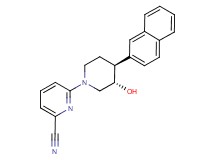 6-[(3S*,4S*)-3-hydroxy-4-(2-naphthyl)piperidin-1-yl]pyridine-2-carbonitrile