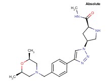 (4S)-4-[4-(4-{[(2R,6S)-2,6-dimethyl-4-morpholinyl]methyl}phenyl)-1H-1,2,3-triazol-1-yl]-N-methyl-L-prolinamide dihydrochloride