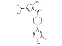 5-[4-(5-isopropyl-2-methyl-3-furoyl)-1-piperazinyl]-2-methyl-3(2H)-pyridazinone