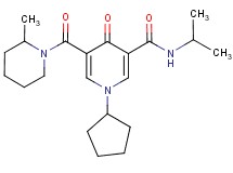 1-cyclopentyl-N-isopropyl-5-[(2-methyl-1-piperidinyl)carbonyl]-4-oxo-1,4-dihydro-3-pyridinecarboxamide