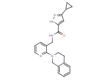 3-cyclopropyl-N-{[2-(3,4-dihydroisoquinolin-2(1H)-yl)pyridin-3-yl]methyl}-1H-pyrazole-5-carboxamide
