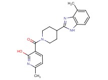 6-methyl-3-{[4-(4-methyl-1H-benzimidazol-2-yl)-1-piperidinyl]carbonyl}-2-pyridinol