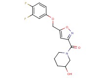 1-({5-[(3,4-difluorophenoxy)methyl]-3-isoxazolyl}carbonyl)-3-piperidinol