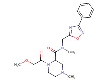 1-(methoxyacetyl)-N,4-dimethyl-N-[(3-phenyl-1,2,4-oxadiazol-5-yl)methyl]-2-piperazinecarboxamide