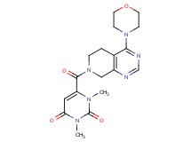 1,3-dimethyl-6-[(4-morpholin-4-yl-5,8-dihydropyrido[3,4-d]pyrimidin-7(6H)-yl)carbonyl]pyrimidine-2,4(1H,3H)-dione