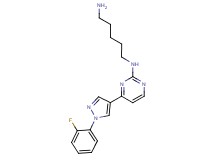 N-{4-[1-(2-fluorophenyl)-1H-pyrazol-4-yl]-2-pyrimidinyl}-1,5-pentanediamine trifluoroacetate