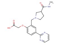 [2-({3-[(methylamino)carbonyl]pyrrolidin-1-yl}methyl)-4-pyrimidin-2-ylphenoxy]acetic acid