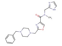 2-[(4-benzylpiperazin-1-yl)methyl]-N-(1H-imidazol-2-ylmethyl)-N-methyl-1,3-oxazole-4-carboxamide