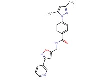 4-(3,5-dimethyl-1H-pyrazol-1-yl)-N-{[3-(3-pyridinyl)-5-isoxazolyl]methyl}benzamide