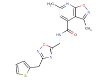3,6-dimethyl-N-{[3-(2-thienylmethyl)-1,2,4-oxadiazol-5-yl]methyl}isoxazolo[5,4-b]pyridine-4-carboxamide