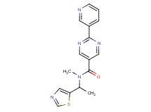 N-methyl-2-(3-pyridinyl)-N-[1-(1,3-thiazol-5-yl)ethyl]-5-pyrimidinecarboxamide