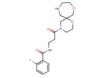 N-[3-(1,8-dioxa-4,11-diazaspiro[5.6]dodec-4-yl)-3-oxopropyl]-2-fluorobenzamide