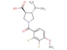 (3S*,4S*)-1-(2,3-difluoro-4-methoxybenzoyl)-4-isopropyl-3-pyrrolidinecarboxylic acid